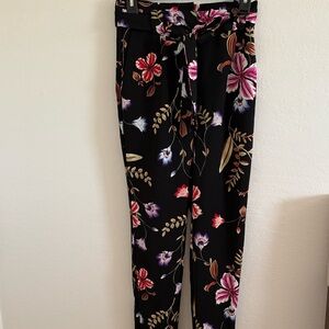 Express Floral Black Women's Pants